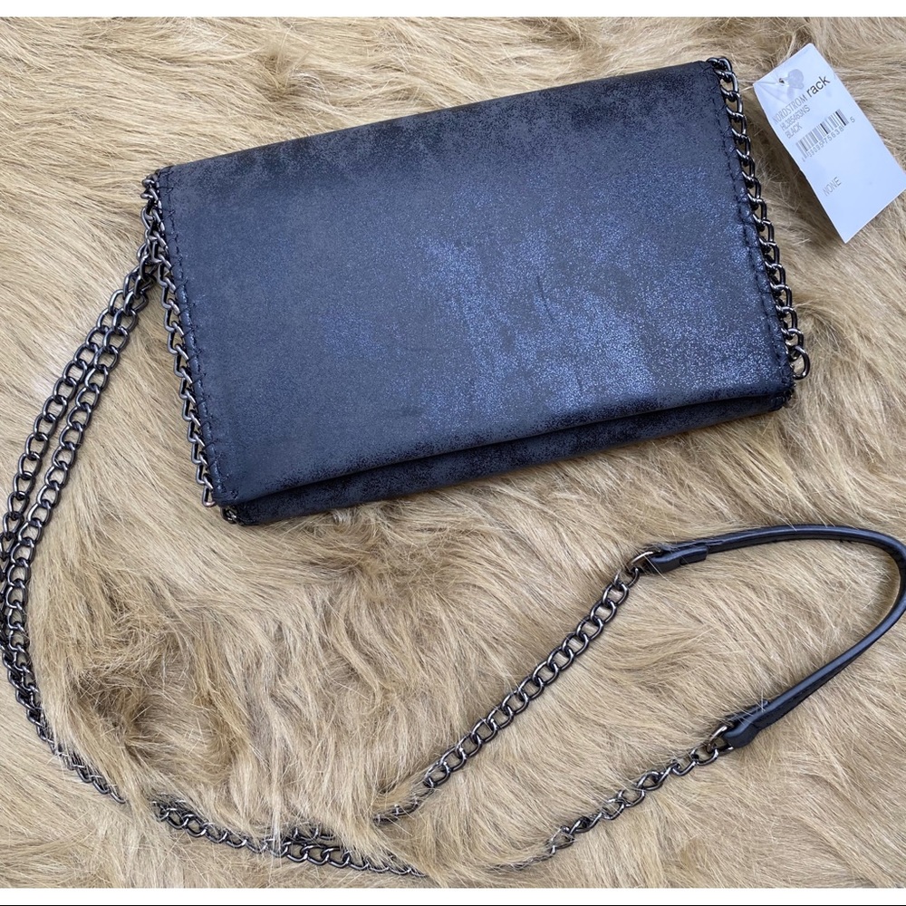 CHELSEA28 Metallic Wallet on a Chain Crossbody Bag